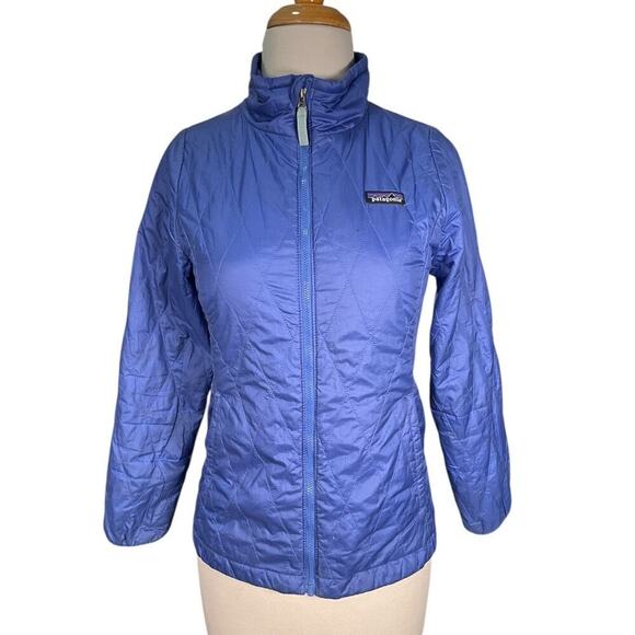 Patagonia Other - Patagonia Girls Kids Large 12 Quilted Jacket Blue Purple Lightweight Puffer Y2K